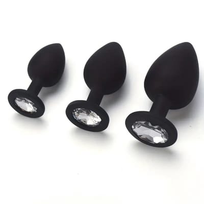 Livano Buttplug Set - Sex Toys voor Koppels - Mannen - Vrouwen - Anaal - 3 Stuks - Diamant