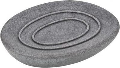 Wenko Zeephouder Pebble Stone 12 X 2,2 X 10 Cm Keramiek Grijs