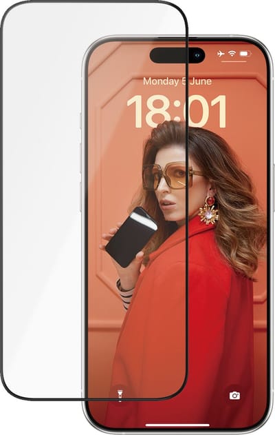 PanzerGlass Ultra-Wide Fit - Telefoon Schermbeschermer - iPhone 15 Pro - Gemakkelijk Te Installeren - Doorzicht