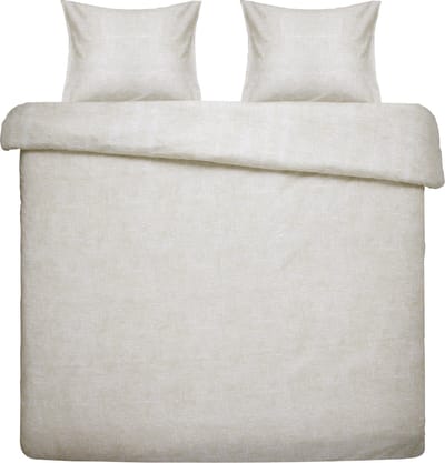Damai dekbedovertrek Ebba - Biologisch Katoen - 200x200/220 cm - Beige + 2 kussenslopen 60x70