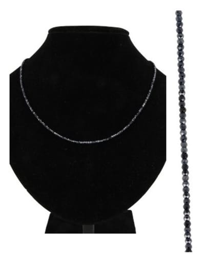 Spinel zwart met coating summer vibes ketting