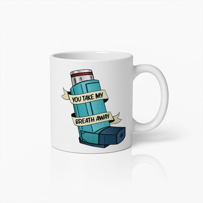 330ml You Take My Breath Away Inhalator Mok Grappige Ademhaling Koffiebeker