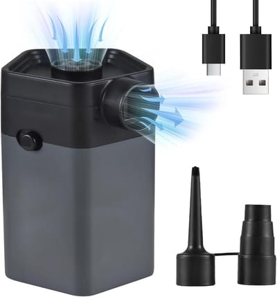 Mini Luchtpomp - Draadloze Pomp - Opblaasbare Artikelen - Krachtige 6000pa Druk - 120L/min - Zwart