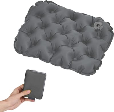 Opblaasbare Luchtkussen Stoel - Draagbaar, Vouwbaar en Lichtgewicht voor Camping, Kantoor, Auto en Reizen met Drukverlichting