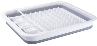 Afdruiprek, afdruiprek voor de gootsteen, afdruiprek van siliconen, ruimtebesparend, voor gebruik in de keuken, afdruipen van servies，34.5*28*10.5cm