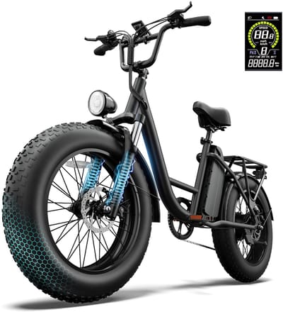 Qekud E20 PRO E-Bike - 20 inch Fatbike - Elektrische Fiets - 250W motor - 48V 15.6Ah Accu - 7 versnellingen- 50-75km actieradius