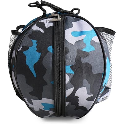 Sportbal Ronde Tas Basketbal Schoudertas Voetbal Voetbal Volleybal Draagtas Reistas voor Mannen en Vrouwen Blue camouflage