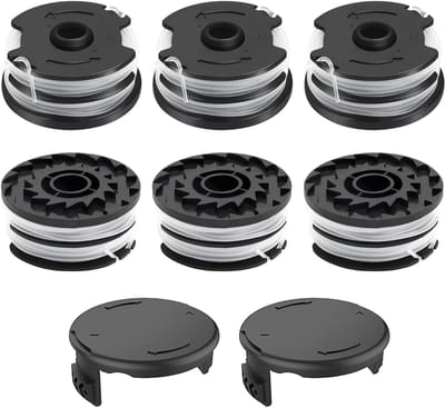 Set van 6 Vervangende Trimmerdraad Spoelen voor Parkside PRTA 20-Li en PRT Modellen, Ø 1.6 mm, 8.3 m, Geschikt voor Tuinonderhoud en Grasmaaien