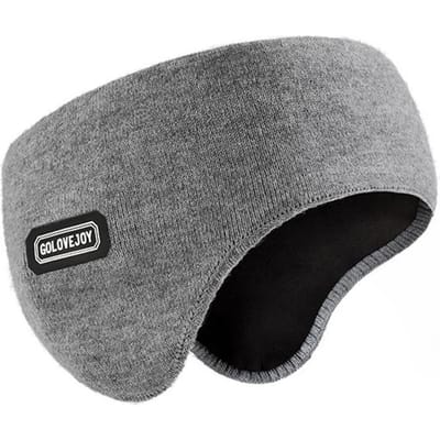 Cache-oreilles de ski d'hiver Cache-oreilles chauds bicouches coupe-vent pour sports de plein air par temps froid, cyclisme DEZ37 gris