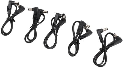 Jhubersproducts - 5PCS Haakse DC-Voedingskabel - Mannelijk Naar Mannelijk - Betrouwbaar en duurzaam - 5,5 mm X 2,1 mm - Geschikt voor LED-verlichting
