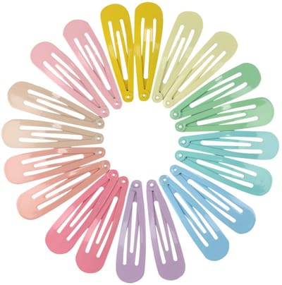 QTTVBTNA 40 Stuks Snap Haarspelden – 4.8cm Metalen Haarclips – Antislip Haarspeldjes voor Dames en Meisjes – Gemengde Kleuren – Stevig & Duurzaam
