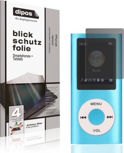 dipos – Matte Privacy Screenprotector geschikt voor Sxhlseller MP3-Player | Anti-Spy Beschermfolie