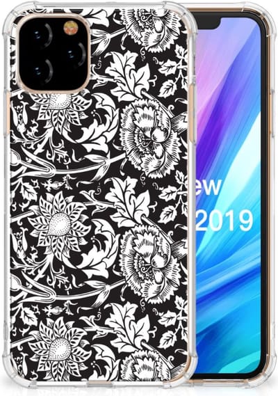 Apple iPhone 11 Pro Case Black Flowers