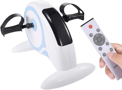 Mini Hometrainer - Elektrische Pedaal - Thuis Fitness - Met Afstandsbediening - 43x28x30 cm - Zwart