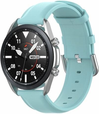 By Qubix - Geschikt voor Garmin bandje - Geschikt voor Garmin Vivomove 3 / HR / Luxe / Sport / Style / Trend - Classic leren bandje - Blauw - Smartwatch bandje 20mm