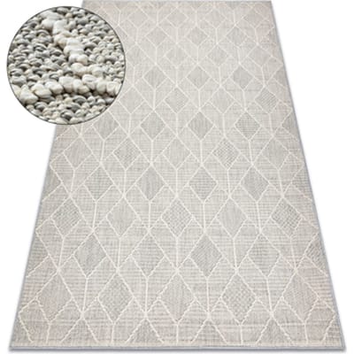 Kleden Rugsx Tapijt JERSEY 19231 grijs - Geometrisch structuree 60x100 cm