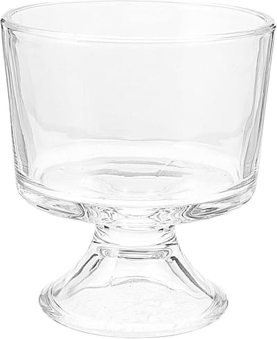 IJskommen op voet - Dessertbekers glas - Desserts serveren - Stabiele voet - Set van 3 - Helder