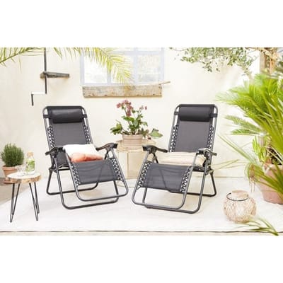 909 Outdoor - Ligstoellen Set van 2 - met Hoofdkussen - Verstelbare Rug- en Voetleuning - Staal - 92 x 65 x 114 cm - Inklapbaar - Maximaal Draaggewicht: 120 kg