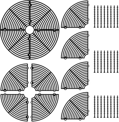 Dailygoody - Plant Pot Covers - Beschermhoezen voor Bloempotten - Zwart - Snijbaar Plant Pot Grid - Cat Graven Stopper - Geschikt voor Binnen en Buite...