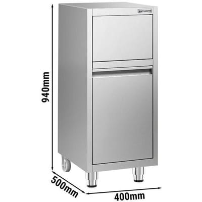 GGM Gastro Mülleimer - mit Klappdeckelöffnung - 400x500mm - ohne Aufkantung