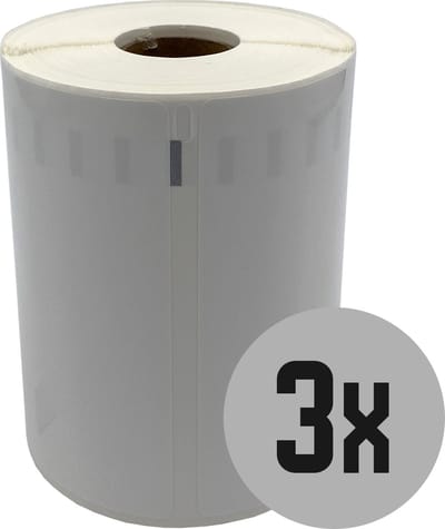 DULA Dymo Compatible labels - Wit - 1933086 - 2112287 - Duurzame grote verzendetiketten - 3 rollen - 104 x 159 mm - 200 labels per rol
