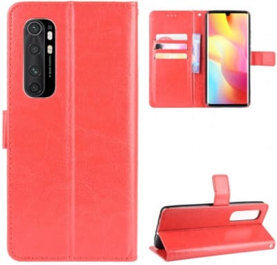 LuxeBass Hoesje geschikt voor Xiaomi redMi Note 10 Lite - Boekhoesje met kaartvakken - Rood gsm hoesje - telefoonhoes - telefoonhoesjes