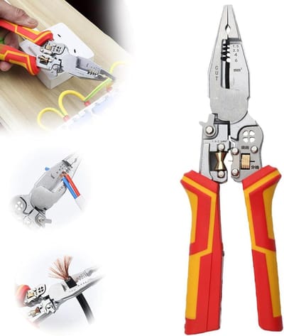Professionele draadstrippers - 9-in-1 multifunctionele draadstripper, draagbare draadstripper en krimptang voor strippen, krimpen, snijden, trekken, wikkelen, splitsen