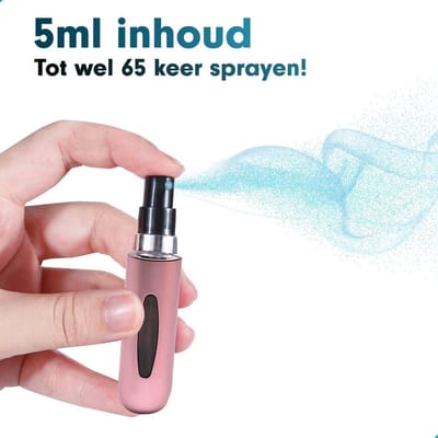 CHPN - Parfumflesje - Hervulbaar Parfumflesje - Verstuiver - Reisflesje - Mini Meeneem flesje - Reisparfum - Roze
