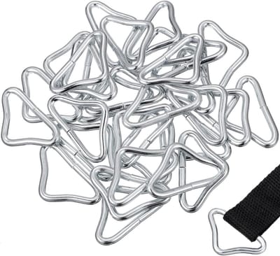 30 Stuks Trampoline Onderdelen - Galvanized Triangle V-Ringen en Buckles - Accessoires voor Jumping Mat en Net Reparatie