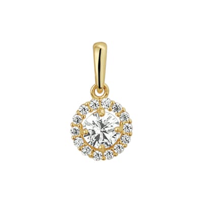 The Jewelry Collection Hanger Zirkonia - Goud