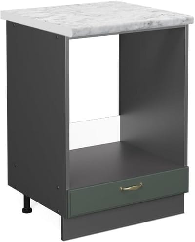 Keuken Onderbouw Kast voor Inbouwfornuis 60 cm Landhuis Groen-Goud Antraciet Diverse Kleuren