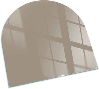 Tulup Kachel Vloerplaat - Kleur Bruin Plaat Voor Onder Houtkachel - 100 cm x100 cm - Bruin Vloerplaat Openhaard - Halfrond Kachel Vloerplaat - Plaat Voor Onder Kachel - Vloerplaat Voor Kachel - Vloerplaat Voor Houtkachel