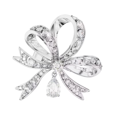 Bague Design Motif Hyperbole Swarovski Bague Femme Argent 5647731 Box (Random Color),60 white