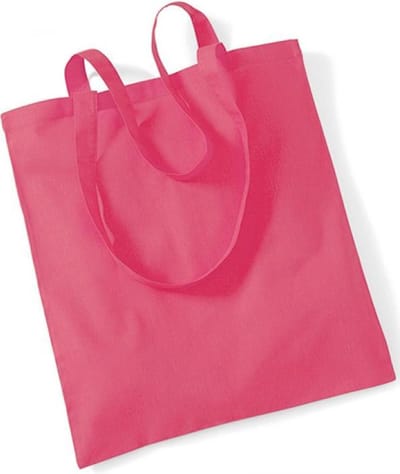 Westford Mill Bag For Life - Long Handles WM101 - RASPBERRY PINK - 38 x 42 cm