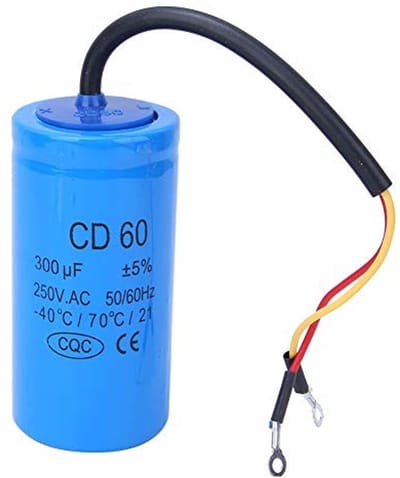 Allecto - Run-condensator CD60 - Schakelcondensator 300uf - Geschikt voor huishoudelijke apparaten - 250V - Explosieveilige Accessoires - 40°C/70°C