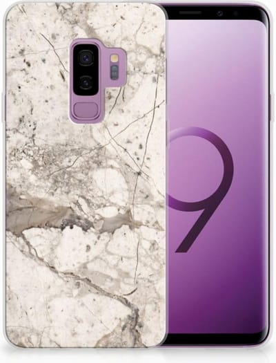 Samsung Galaxy S9 Plus TPU Siliconen Hoesje Marmer Beige