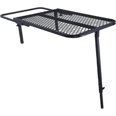 Autoband Campingtafel Draagbaar Opvouwbaar IJzer Metaal Wiel Gemonteerd Tafel voor SUV Vrachtwagen BBQ Picknick Reizen black
