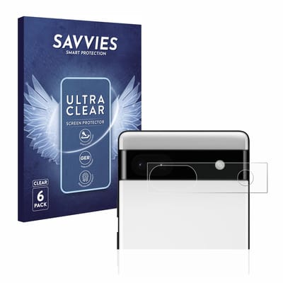 Savvies - Screenprotector voor Google Pixel 6a (ALLEEN Camera Lens) - Folie Beschermfolie transparant 6 Stuks