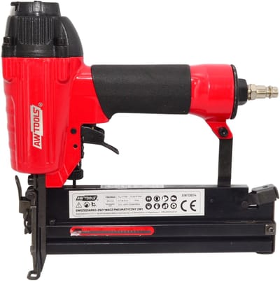 AWTools AW10604 Serie - Pneumatische Nietmachine - 2-in-1 - Lichte Magnesiumlegering - Tapijt- en Timmergereedschap