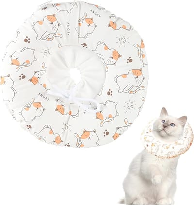 Zachte en Verstelbare Beschermhalsband voor Katten - Herstelhalsband voor Comfortabele Genezing
