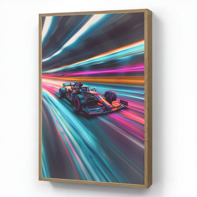 Nachtlampje 70x100 cm - Kinder lamp - Formule 1 - Auto - Race - Jongens - Kleurrijk - Tafellamp kinderkamer draadloos - Slaapkamer lampje - Bedlamp kinderen - Kinderlampje - Wandlamp babykamer - Nachtlampjes