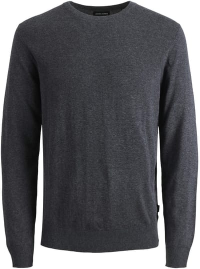 Jack & Jones - Heren Trui Emil Knit Crew Neck - Grijs - Maat L