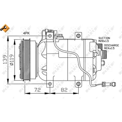 Compressor, airconditioning NRF 32030