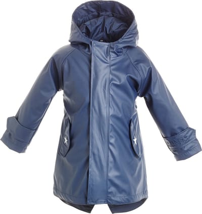 BMS kinderregenjas HafenCity Coat Kids PU/voering marineblauw