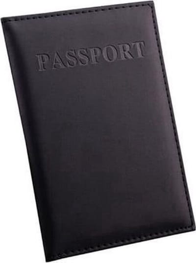 Knaak Leren Paspoorthouder - Zwart Reisdocument Hoesje - Elegant Design - Beschermende Cover - Unisex