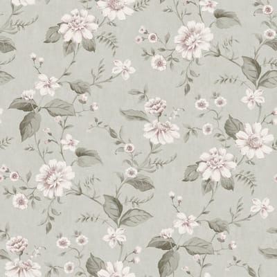 Boråstapeter Vliesbehang 3574 - Cottage garden - Klassiek Groen - 53cm x 10.05m