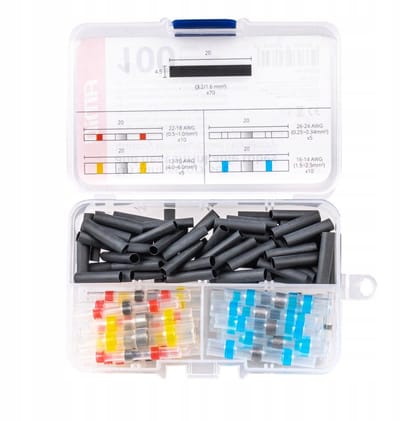 VERGIONIC - Soldeerverbindingen - Krimpkous - 100-delig - Waterdicht - Snelverbinder - Voor Kabels