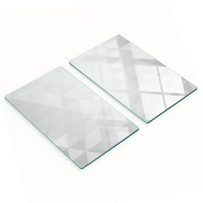 Multifunctionele decoratieve glazen keukenplanken met abstractiemotief, 2x30x52 cm