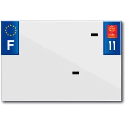 PVC nummerplaatstrip met bedrijfsnaam Top Plaq 11