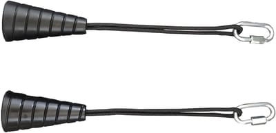 Triceps Touw Bevestiging - Kabel Machine Touw - Kracht Training - Antislip Rubber Grip - 35 cm - Zwart